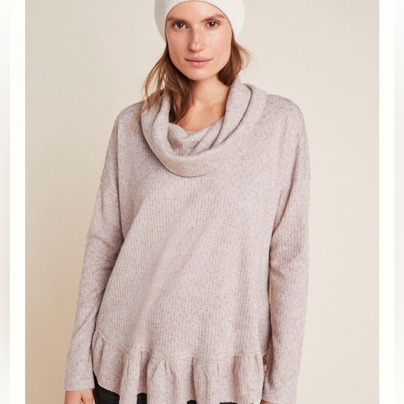 Anthropologie Maeve Addie Ruffled Hacci Pullover - Picture 1 of 6